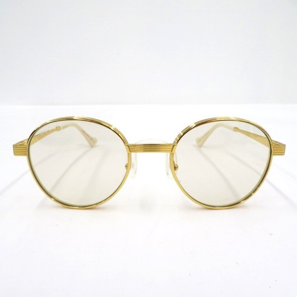 Gucci Vintage Round Sunglasses Gold - Picture 2 of 8